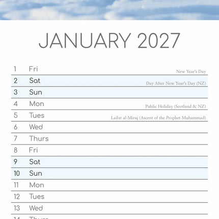 The Gifted Stationary Paarden Kalender 2027 Slimline