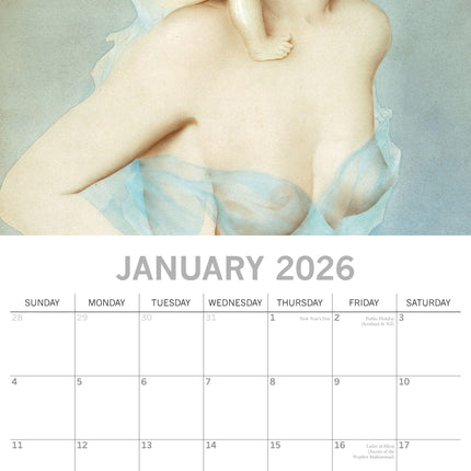 The Gifted Stationary Retro Pin Ups Kalender 2027