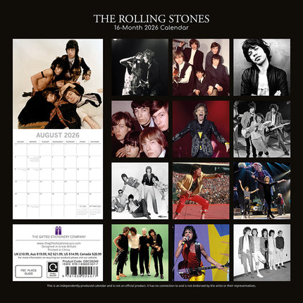 The Gifted Stationary Rolling Stones 16 maanden Kalender 2026