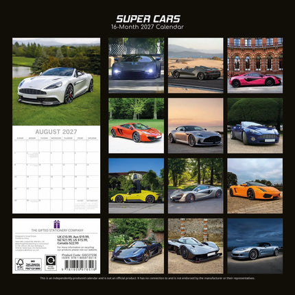 The Gifted Stationary Super Cars Kalender 2027