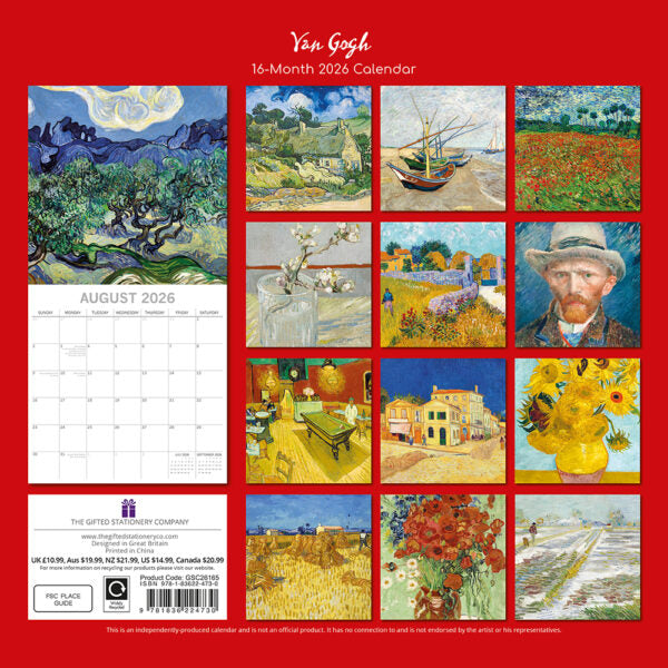 The Gifted Stationary Vincent van Gogh Kalender 2026
