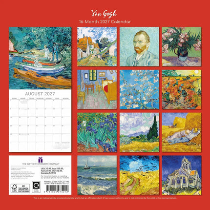 The Gifted Stationary Vincent van Gogh Kalender 2027
