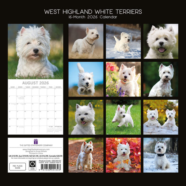 The Gifted Stationary West Highland White Terrier Kalender 2026