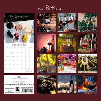 The Gifted Stationary Wijn 16 maanden Kalender 2026