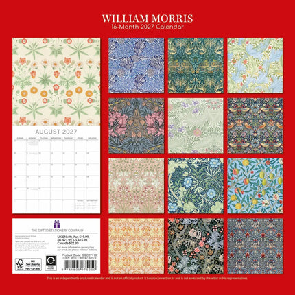 The Gifted Stationary William Morris Kalender 2027