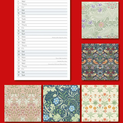 The Gifted Stationary William Morris Slimline Kalender 2027