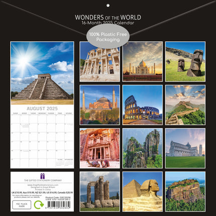 The Gifted Stationary Wonders of the World Kalender 2025