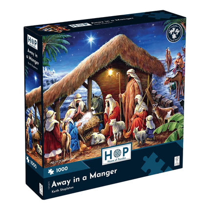 The House of Puzzles Away in a Manger Puzzel 1000 Stukjes