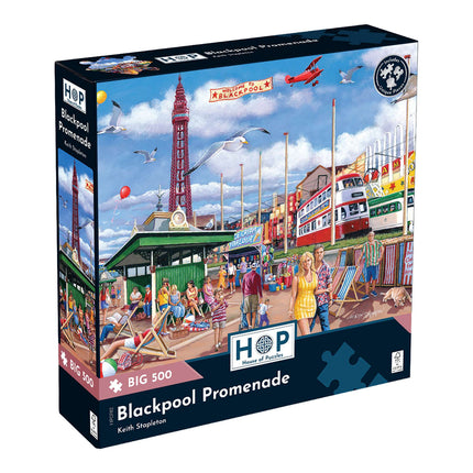 The House of Puzzles Blackpool Promenade Puzzel 500 XL Stukjes