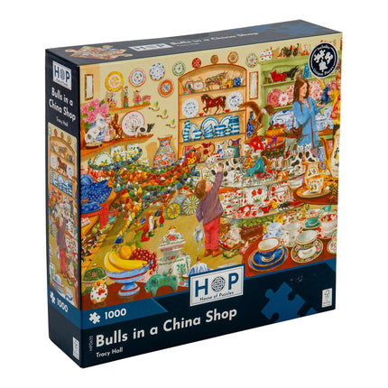The House of Puzzles Bulls in a China Shop Puzzel 1000 Stukjes