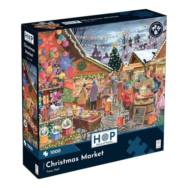 The House of Puzzles Christmas Market Puzzel 1000 Stukjes
