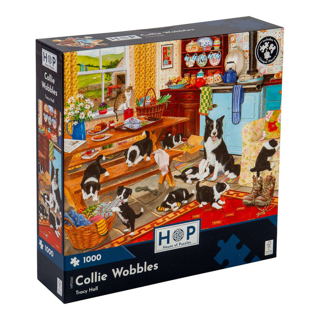 The House of Puzzles Collie Wobbles Puzzel 1000 Stukjes