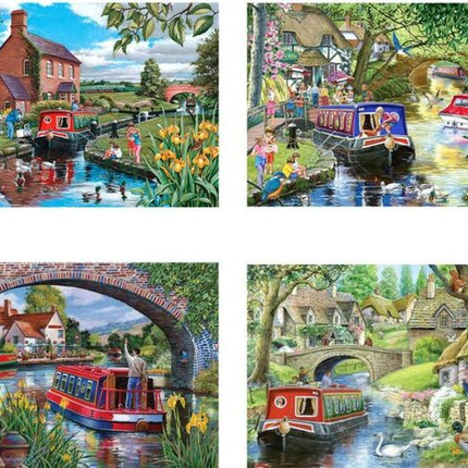 The House of Puzzles Cruising the Canels Puzzel 4x 500 Stukjes