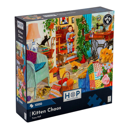 The House of Puzzles Kitten Chaos Puzzel 1000 Stukjes