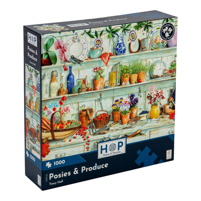 The House of Puzzles Posies & Produce Puzzel 1000 Stukjes