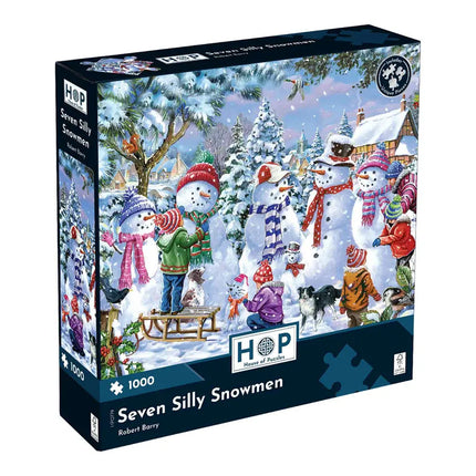 The House of Puzzles Seven Silly Snowmen Puzzel 1000 Stukjes