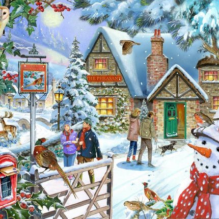 The House of Puzzles Snowman's View Puzzel 1000 stukjes