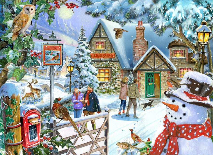 The House of Puzzles Snowman's View Puzzel 1000 stukjes