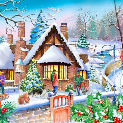 The House of Puzzles Snowy Cottage Puzzel 250 XL stukjes