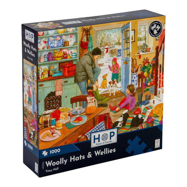 The House of Puzzles Woolly Hats and Wellies Puzzel 1000 Stukjes