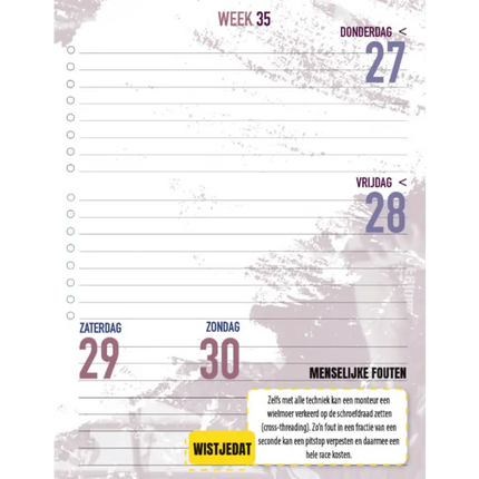 Touzani Race Report School Agenda 2026-2027