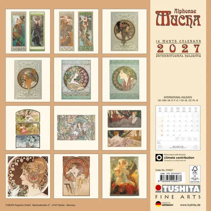 Tushita Alphonse Mucha Kalender 2027