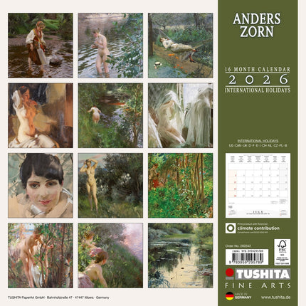 Tushita Anders Zorn Kalender 2026