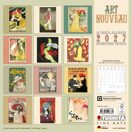 Tushita Art Nouveau Kalender 2027