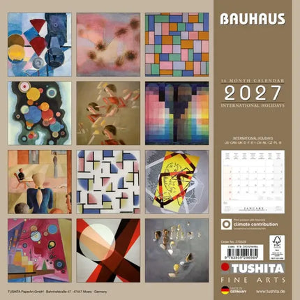 Tushita Bauhaus Kalender 2027