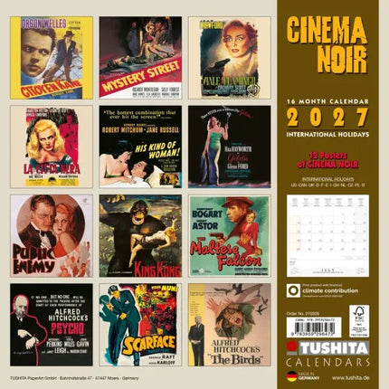 Tushita Cinema Noir Kalender 2027
