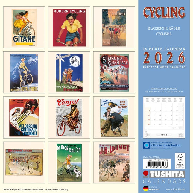 Tushita Cycling Through History Kalender 2026