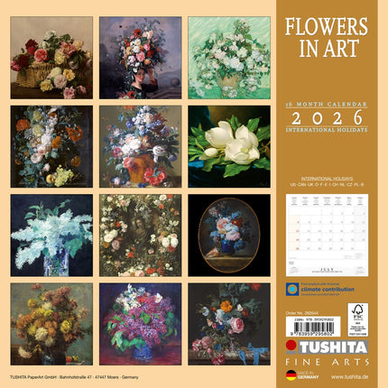 Tushita Flowers in Art Kalender 2026