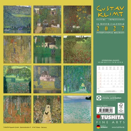 Tushita Gustav Klimt - Nature Kalender 2027