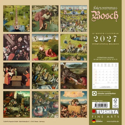 Tushita Hieronymus Bosch Kalender 2027