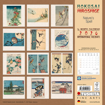 Tushita Hokusai Hiroshige - Nature Kalender 2027