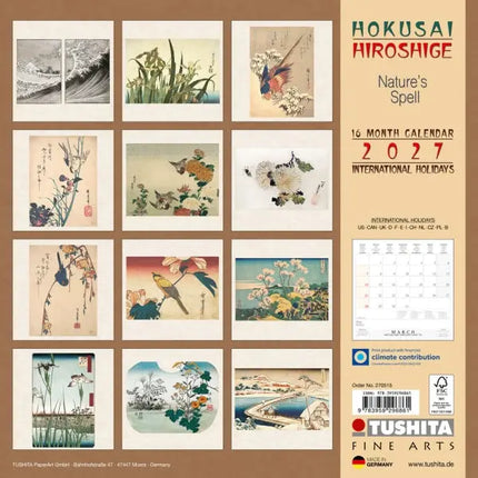 Tushita Hokusai Hiroshige - Nature Kalender 2027