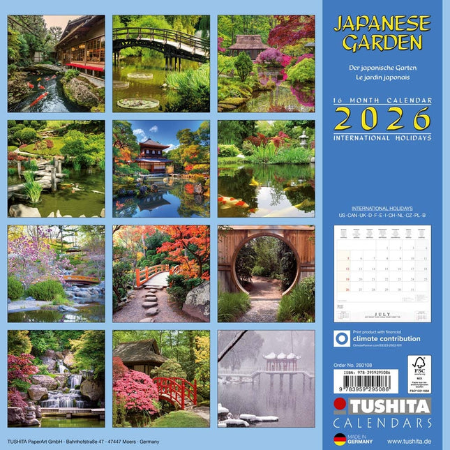 Tushita Japanese Garden Kalender 2026