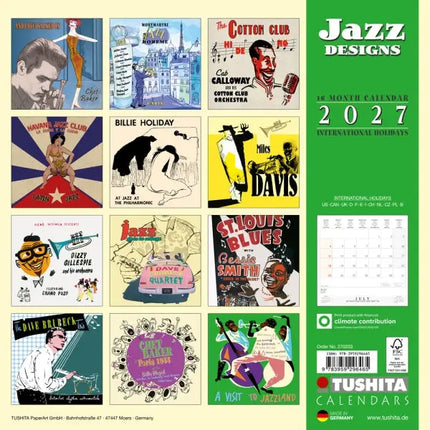 Tushita Jazz Designs Kalender 2027