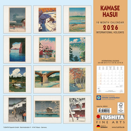 Tushita Kawase Hasui Kalender 2026