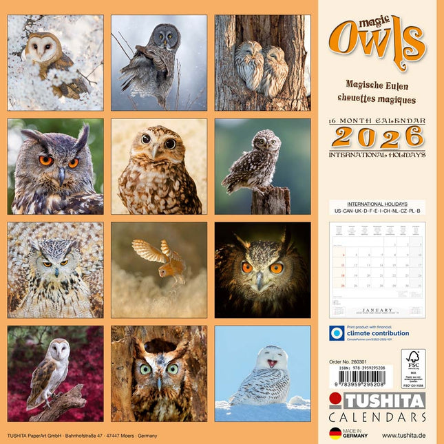 Tushita Magische Uilen Kalender 2026