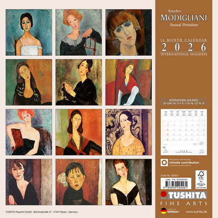 Tushita Modigliani D Portraits Kalender 2026
