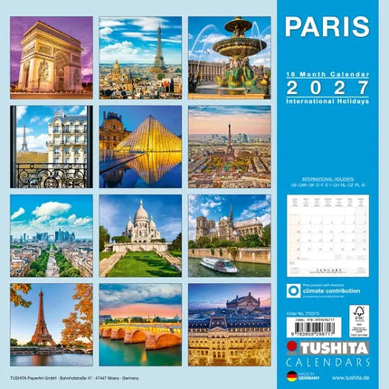 Tushita Parijs Kalender 2027