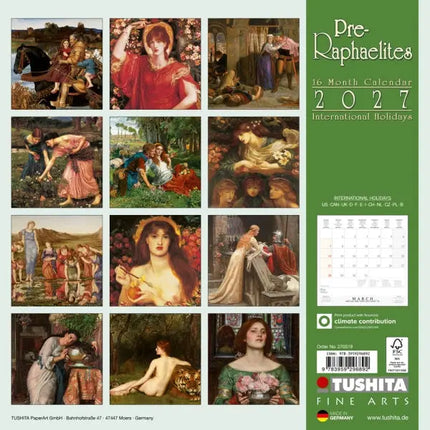 Tushita Pre-Raphaelites Kalender 2027