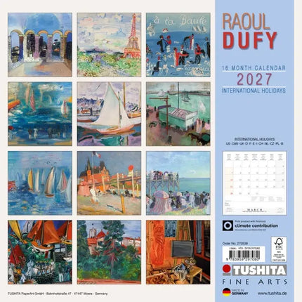 Tushita Raoul Dufy Kalender 2027