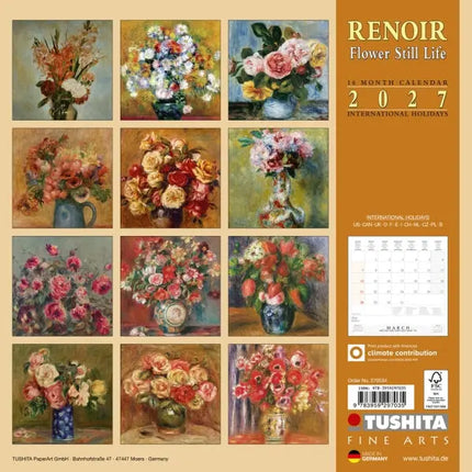 Tushita Renoir - Flowers still Life Kalender 2027