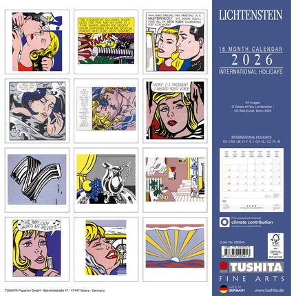 Tushita Roy Lichtenstein Kalender 2026