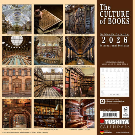 Tushita The Culture of Books Kalender 2026