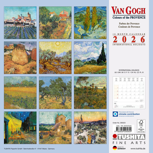 Tushita van Gogh - Colours of the Provence Kalender 2026