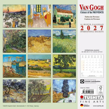 Tushita van Gogh - Colours of the Provence Kalender 2027