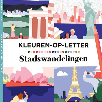 Uitgeverij MUS Kleuren op Letter Kleurboek Stadswandelingen